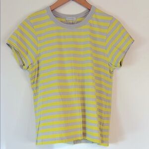 OUTERKNOWN Striped Yellow and Gray Women's Top